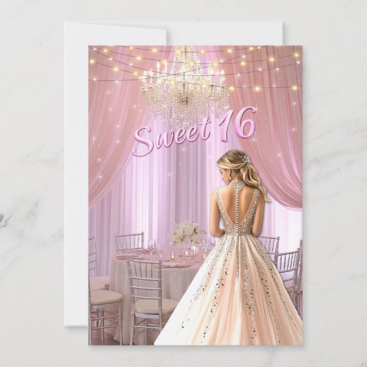 16 . Geburtstag Party Room Sparky Lights Einladung (Vorderseite)