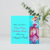 16 . GEBURTSTAG PARTY Rosa Einladung (Stehend Vorderseite)