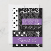 16 . Geburtstag Party UAWG RSVP Karte (Vorderseite)