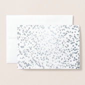 16 . Geburtstag Party Vielen Dank Silver Confetti Folienkarte (Rückseite mit Umschlag)