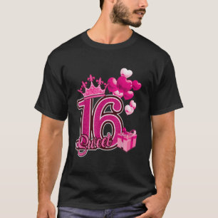 16 . Geburtstag Pink 16 Jahre Geburtstag TShirt