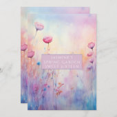 16 . Geburtstag Pink Blue Spring Flowers Einladung (Vorne/Hinten)