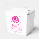 16 . Geburtstag Pink Disco Ball 16. Geburtstagspar Geschenkschachtel (Rückseite)