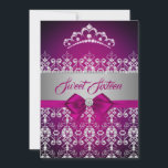16 . Geburtstag Pink Sparkle Diamond Tiara Bow Einladung<br><div class="desc">Mehr elegante 16 . Geburtstag Einladungen im Little Bayleigh Store!</div>
