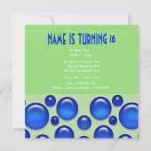 "16 . Geburtstag"-Polopunkt Einladung (Rückseite)