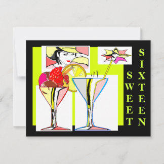 16 . Geburtstag Pop Art Indulgence Party Einladung