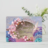 16 . Geburtstag Quinceanera Einladungen zum Geburt (Stehend Vorderseite)