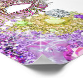 16 . Geburtstag, Quinceanera, Maskensymbol an Bord Poster (Ecke)