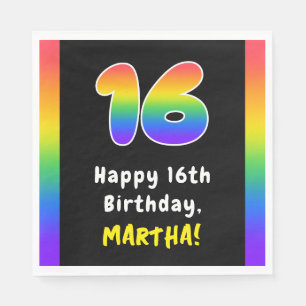 16. Geburtstag: Rainbow Spectrum # 16, Individuell Serviette