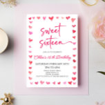 16 . Geburtstag Red Pink Hearts 16. Geburtstagspar Einladung<br><div class="desc">Dies ist eine 16 . Geburtstag Red Pink Hearts 16. Geburtstagsparty Einladung!</div>