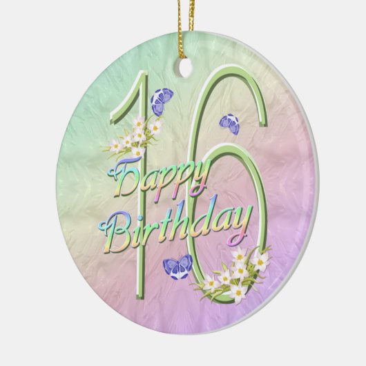 16. Geburtstag Regenbogen Keepake Ornament (Links)