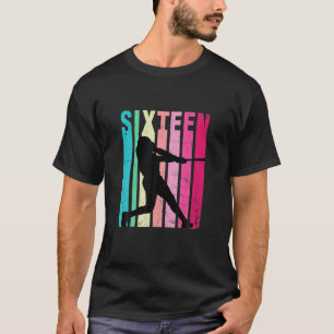 16. Geburtstag Retro Baseball Liebhaber 16 Jahre a T-Shirt