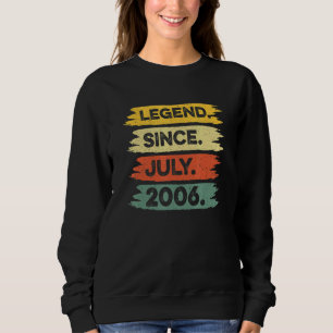 16. Geburtstag Retro Vintag Legend Seit Juli 2006 Sweatshirt