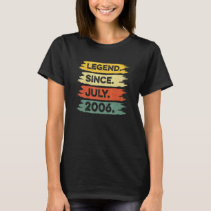 16. Geburtstag Retro Vintag Legend Seit Juli 2006 T-Shirt