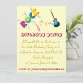 16. Geburtstag Rock Einladungskarte. Einladung (Stehend Vorderseite)