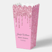 16 . Geburtstag rosa Glitzern tropfende Glitzer Geschenkschachtel (Rückseite)