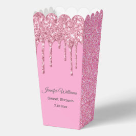 16 . Geburtstag rosa Glitzern tropfende Glitzer Geschenkschachtel