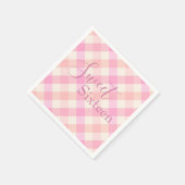 16 . Geburtstag Rosa Karierte Farbe Serviette (Ecke)