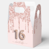 16. Geburtstag Rosa Rosa Gold Glitzer Vielen Dank Geschenkschachtel (Geöffnet)