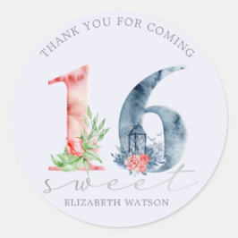 16 . Geburtstag Runder Aufkleber