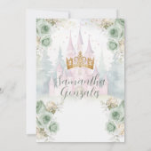 16 . Geburtstag Sage Green Princess Blumenburg Einladung (Rückseite)