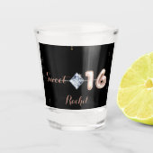 16 . Geburtstag-Schiebeglas Schnapsglas (Vorderseite)