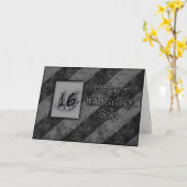 16. GEBURTSTAG - SOHN - GRUNGE KARTE (Gelbe Blume)