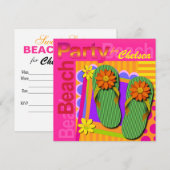 16. Geburtstag-Sommer-Spaß drehen Reinfälle - Einladung (Vorne/Hinten)