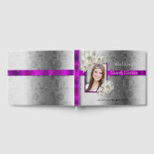 16 . Geburtstag, Sparkle, Rosa Satin Weiße Rosen Gästebuch (Voll)