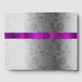 16 . Geburtstag, Sparkle, Rosa Satin Weiße Rosen Gästebuch (Rückseite)