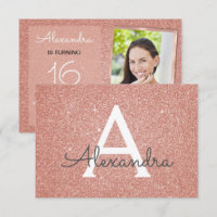 16. Geburtstag Sparkle Rose Gold Blush Pink Foto