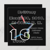 16 . Geburtstag Stardom Einladung individuell (Vorne/Hinten)