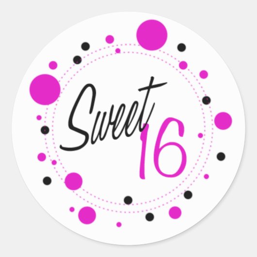 16 . Geburtstag Sticker (Vorderseite)