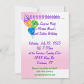 16 . Geburtstag Surprise Party Einladung (Rückseite)