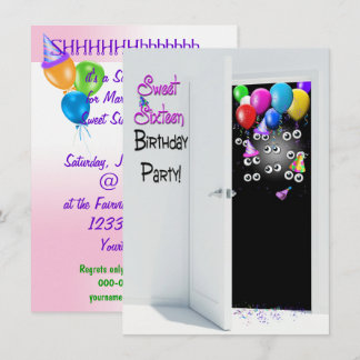 16 . Geburtstag Surprise Party Einladung
