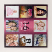 16. Geburtstag süße 16 Foto Collage Mädchen lila Puzzle (Horizontal)