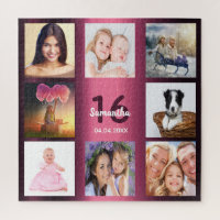 16. Geburtstag süße 16 Foto Collage Mädchen lila