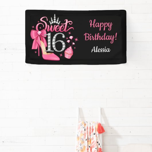16. Geburtstag Süße 16 Mädchen Banner (InSitu)