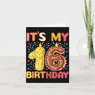16. Geburtstag süße Donu Karte