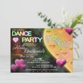 16 . Geburtstag Tanz-Party Einladungen (Stehend Vorderseite)