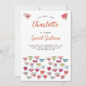 16 . Geburtstag Tea Party Geburtstagseinladung Einladung (Vorderseite)