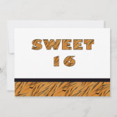 16. Geburtstag-Tiger-Party Einladung (Rückseite)