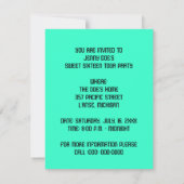 16 . GEBURTSTAG TOGA PARTY INVITE GRIECHISCHE GOTT EINLADUNG (Rückseite)