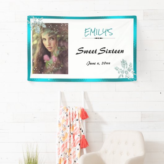 16 . Geburtstag, Türkis Banner (Insitu)