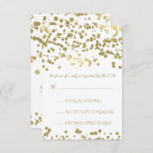 16 . Geburtstag UAWG Gold Foil Confetti RSVP Karte (Vorne/Hinten)