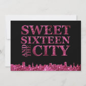 16. Geburtstag und der Stadt-Bonbon 16 Einladung (Rückseite)