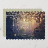 16 . Geburtstag, verzauberte Waldlichter Einladung (Vorne/Hinten)