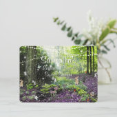 16 . Geburtstag, verzauberte Waldweidenleuchten Einladung (Stehend Vorderseite)