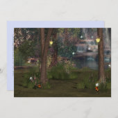 16 . Geburtstag, verzauberter Wald, Schmetterling, Einladung (Vorne/Hinten)