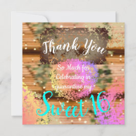 16 . Geburtstag Vintag Boho Turquoise Gold Rustika Dankeskarte